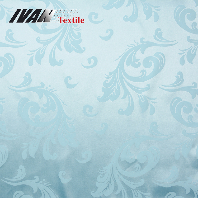Pure polyester fabric 100%T satin jacquard woven fabric for women dress
