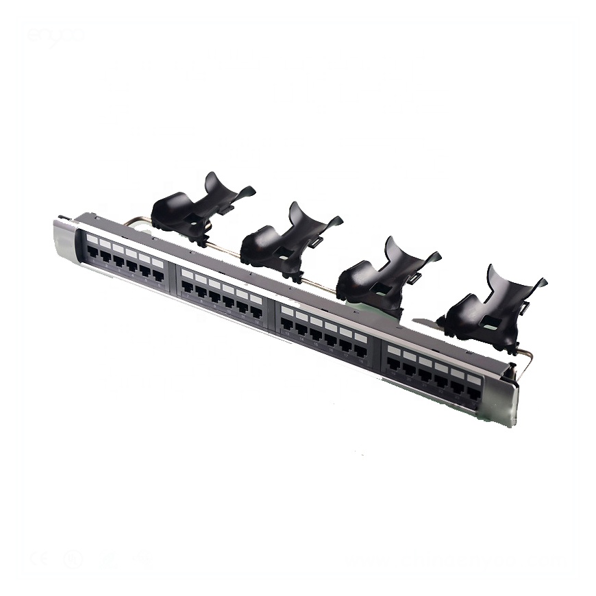 1u cat7 gigabit ethernet Патч-панель 24 порта для высокоскоростной сети