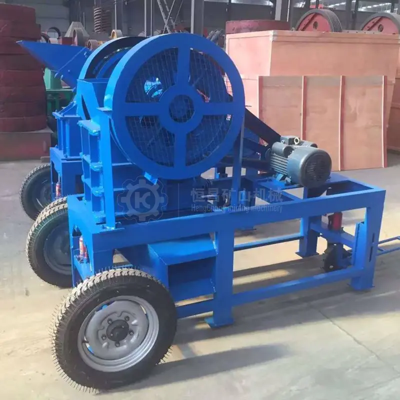 Small Scale Portable Rock Gold Mining Stone Crushing Machine 1-3 TPH PE150*250 Mobile Mini Jaw Crusher with Diesel Engine
