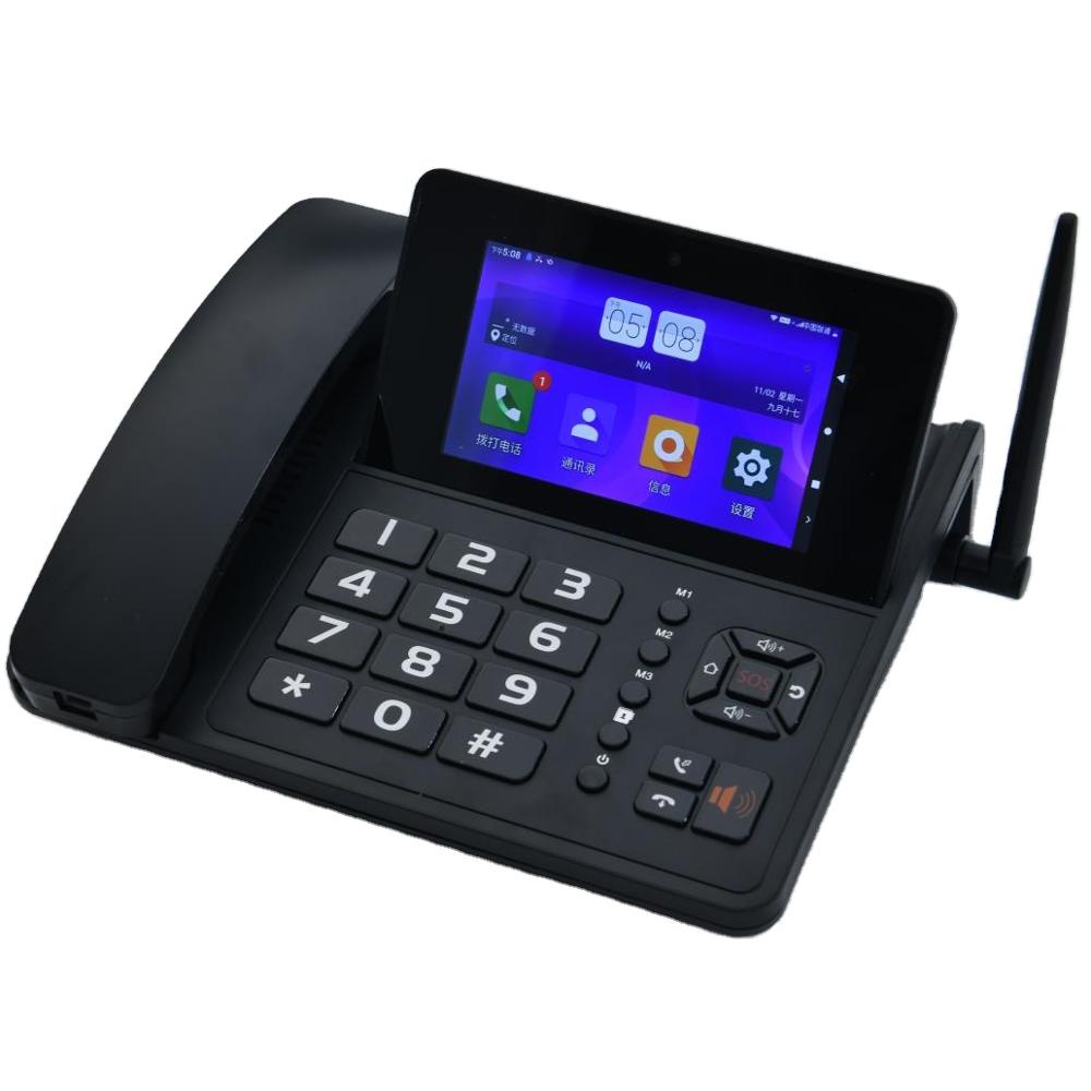 4G VOLTE LTE SIM-карта Запись сенсорный экран беспроводной Настольный телефон WiFi точка доступа 2g / 16g android 10,0 видео телефон
