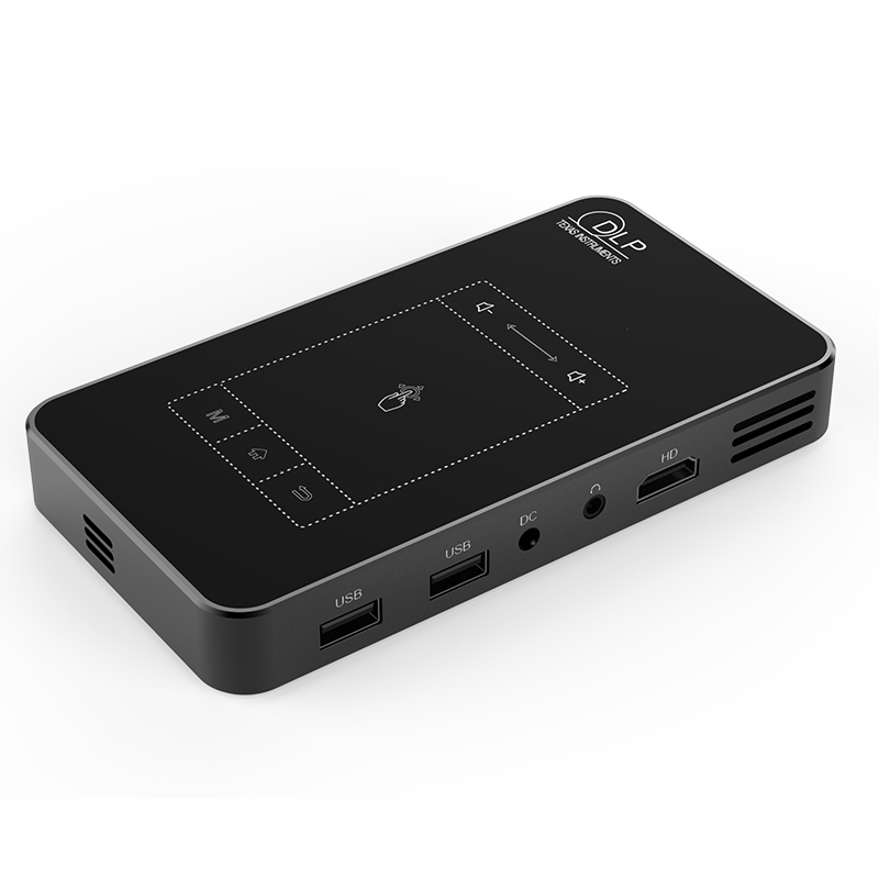 Мини-проектор с Android 7.1.2 система Beamer DLP Pico проектор для смартфона