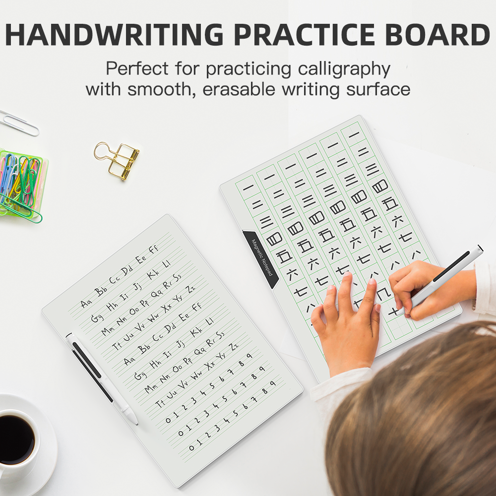 Newyes Drawing Board Rewritable Handwriting Practice Whiteboard Magnetic Notepad Erasable Writing Whiteboard For Students