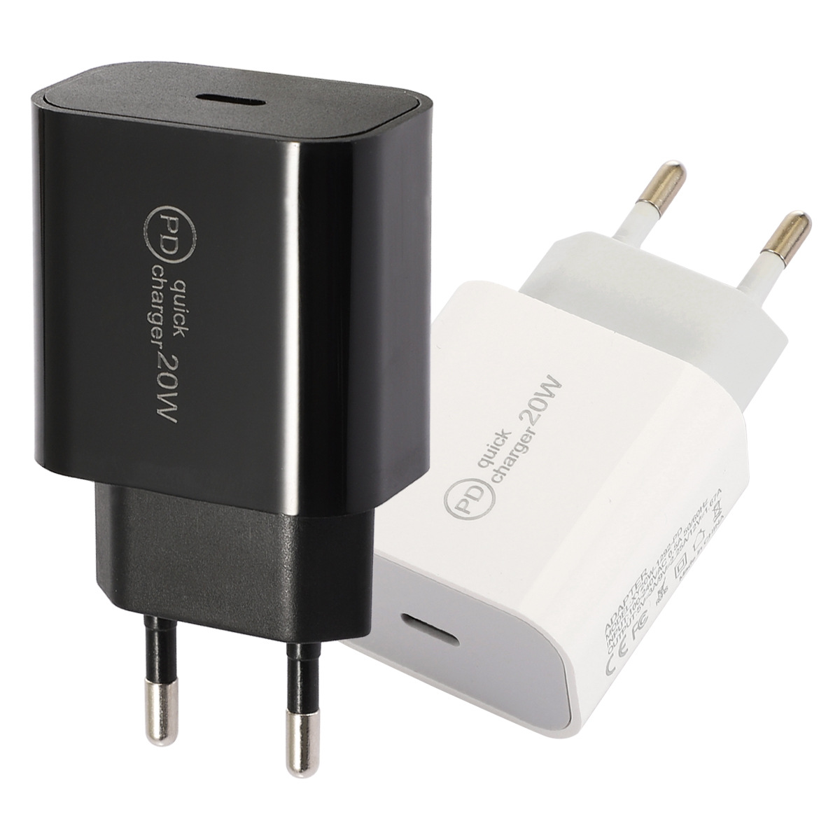 Сетевое зарядное устройство с двумя USB-портами, 18 Вт, 20 Вт, QC 3,0 PD, 5 В, 1 А, 2 А