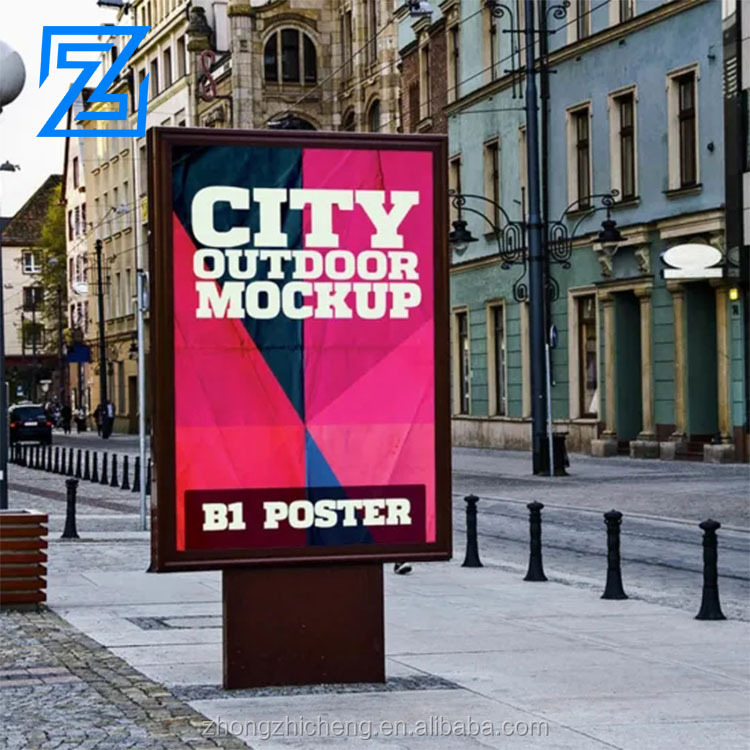 floor stand advertising interactive screen display media player box kiosk digital signage mupi light box