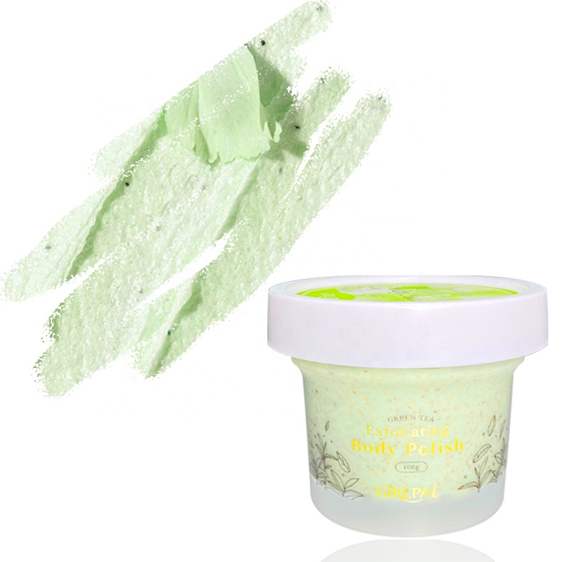 Wholesale Private Label Whitening Smooth Skin Dead Skin Removal Exfoliating Green Tea Body Scrub Cream