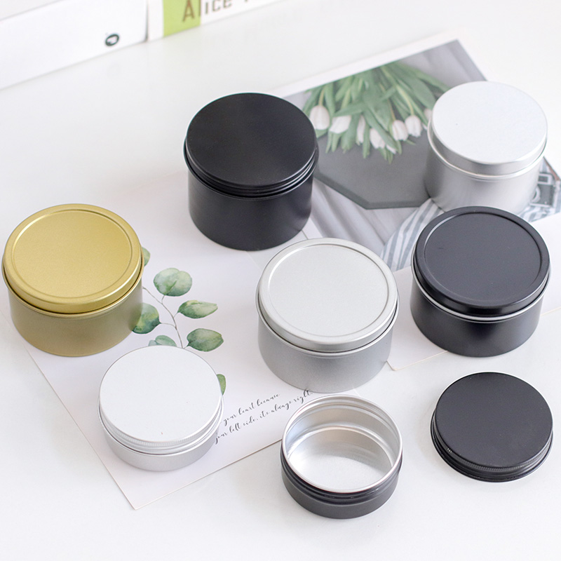 Metal Material travel pack diy aromatherapy candle hole Cup snakehead Rod aluminum can small black can candle container