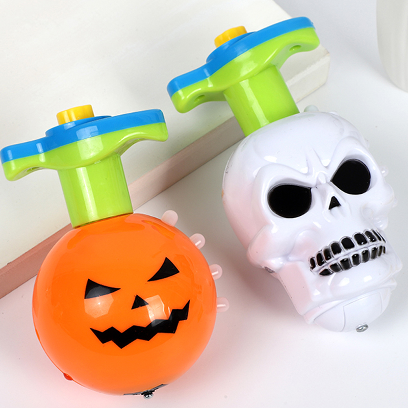 Kids Halloween Toys Led Spinning Top Toy For Kids,Set Of 12 Spinner Pumpkin Toys With Flashing Light Fun Birthday Party
