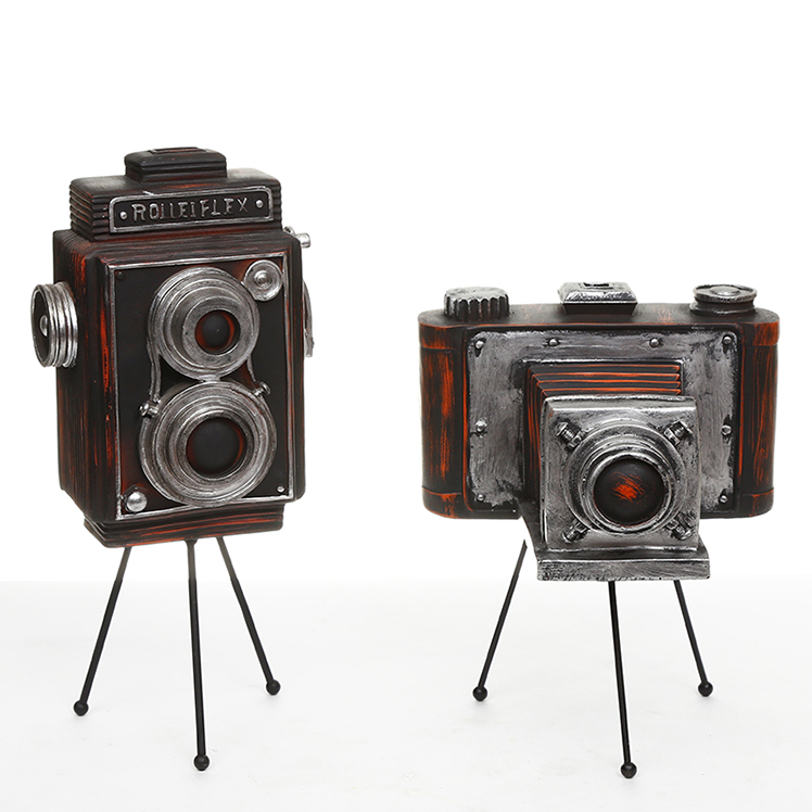 Europe style Home Decor Accessories Antique Retro Resin camera Model Nostalgic Ornaments retro sculpture