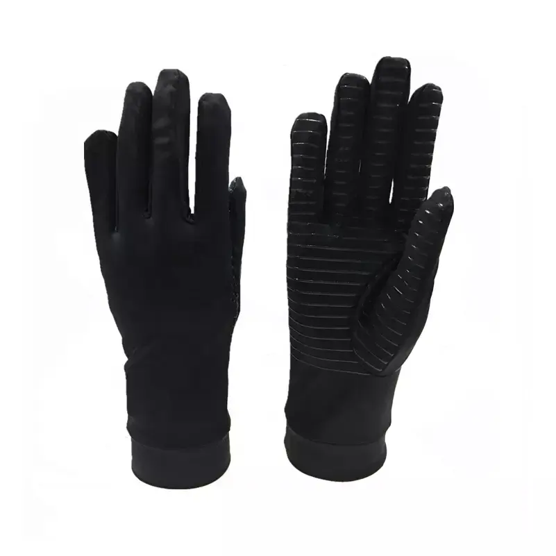 Full Finger Copper Nylon Compression Therapy Arthritis Gloves