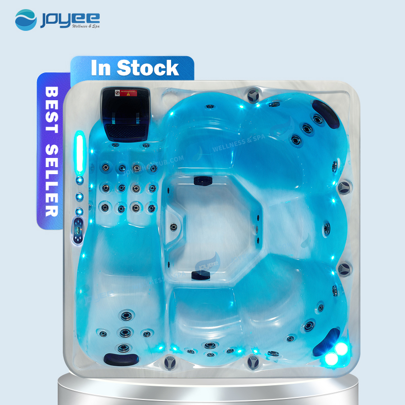 JOYEE 6 persons Acrylic Exterior Outdoor Spas Quadrat freistehende Whirlpool Badewanne im Freien