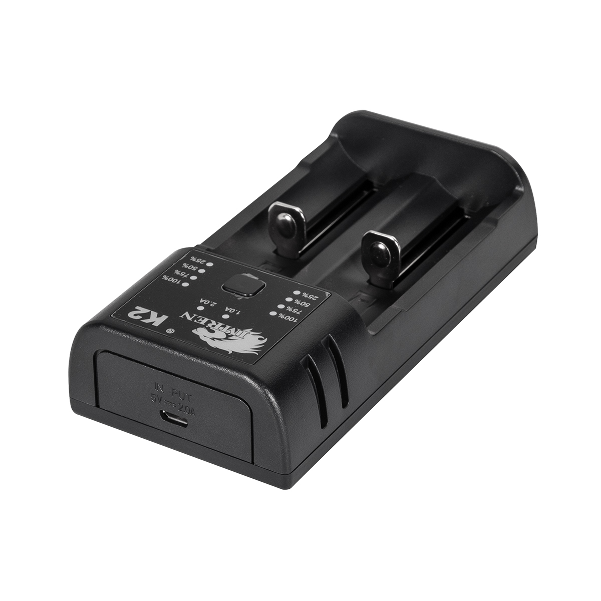Slim K2 Universal 5V 2A 2 slot 18650 20700 21700 Lithium ion rechargeable Portable USB battery charger