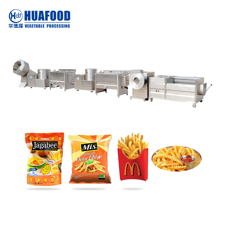 Frying potatoes frozen french fries production line