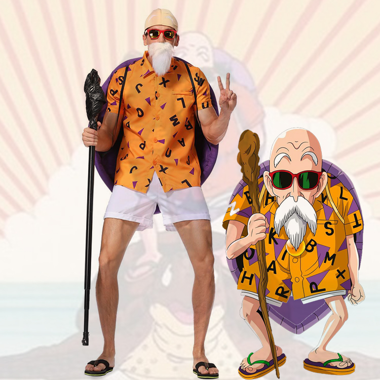 2019 мужчины японского аниме Dragon Ball мастер Roshi косплей костюм для взрослых