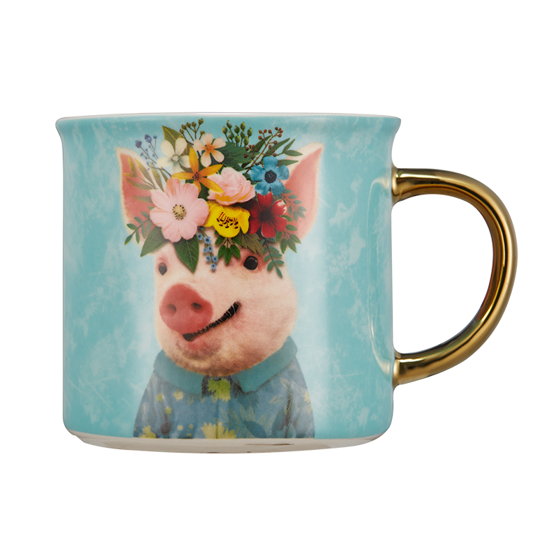creative vintage ceramic tumbler travel coffee water mug custom logo cheap breakfast milk tea cup