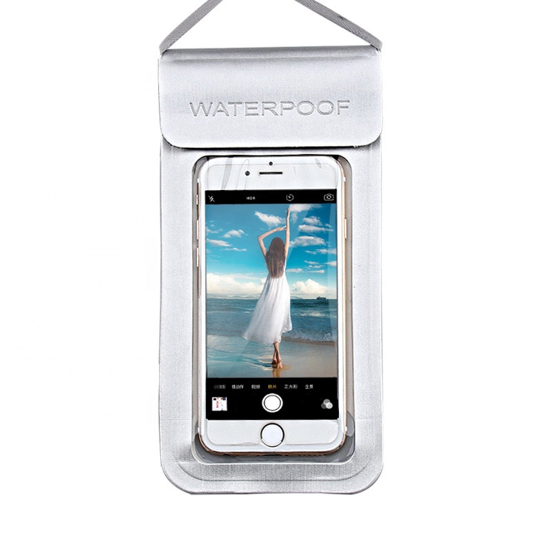 Travel seaside waterproof bag TPU leisure waterproof beach bag slim clear soft waterproof phone bag
