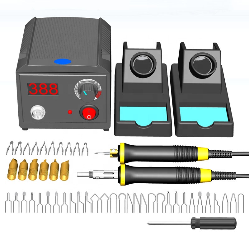 High Power Adjustable Temperature Pyrography Burning Machine Gourd Wood Crafts Soldering Kit