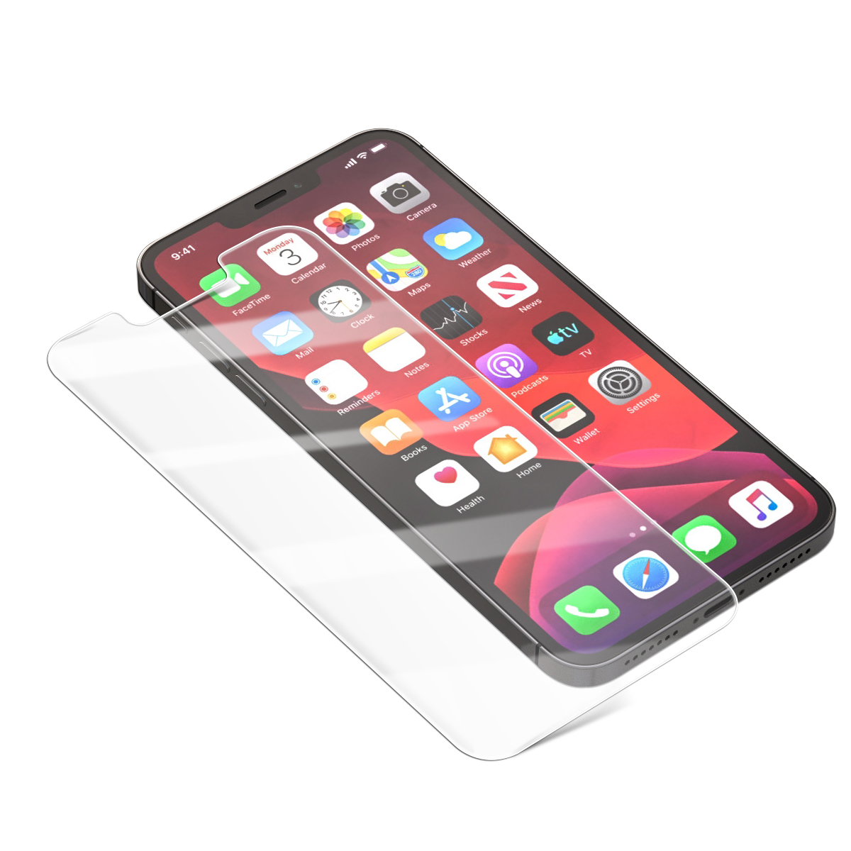Прозрачная защитная пленка AMORUS HD из закаленного стекла для iPhone 12 Pro Max 6,7 дюйма