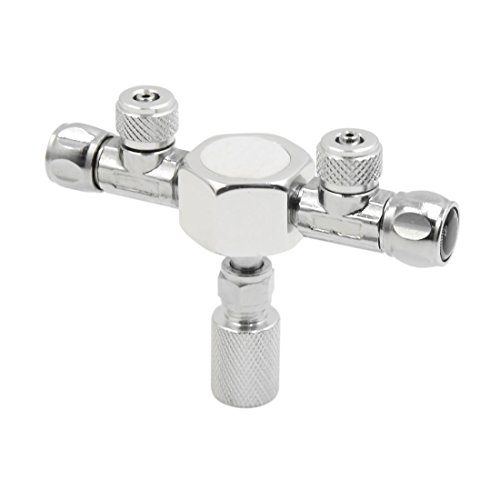 DEM S02-02 Alloy Aquarium Equipment Multi Way CO2 Splitter Needle Valve, with multiple outlets for CO2 diffusion
