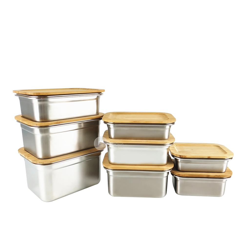 IKITCHEN Amazon Топ продавец 304 герметичный Штабелируемый контейнер для хранения пищевых продуктов Ланч-бокс для детей Ланч-бокс из нержавеющей стали bento
