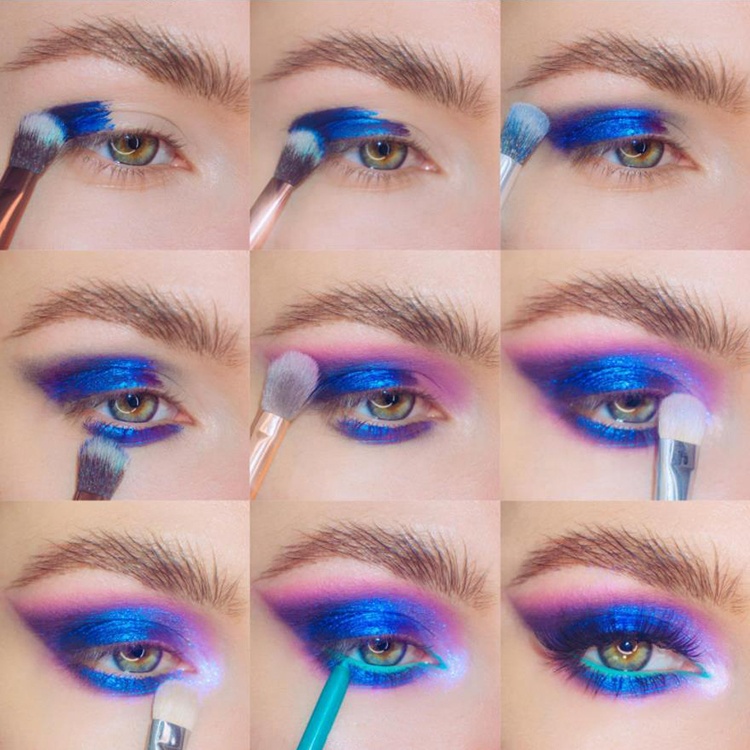 Косметика, хамелеон, хром, хлопья, гелевые тени для век, Duochrome Jelly Eyes, макияж, блеск, многохромовые тени для век, крем