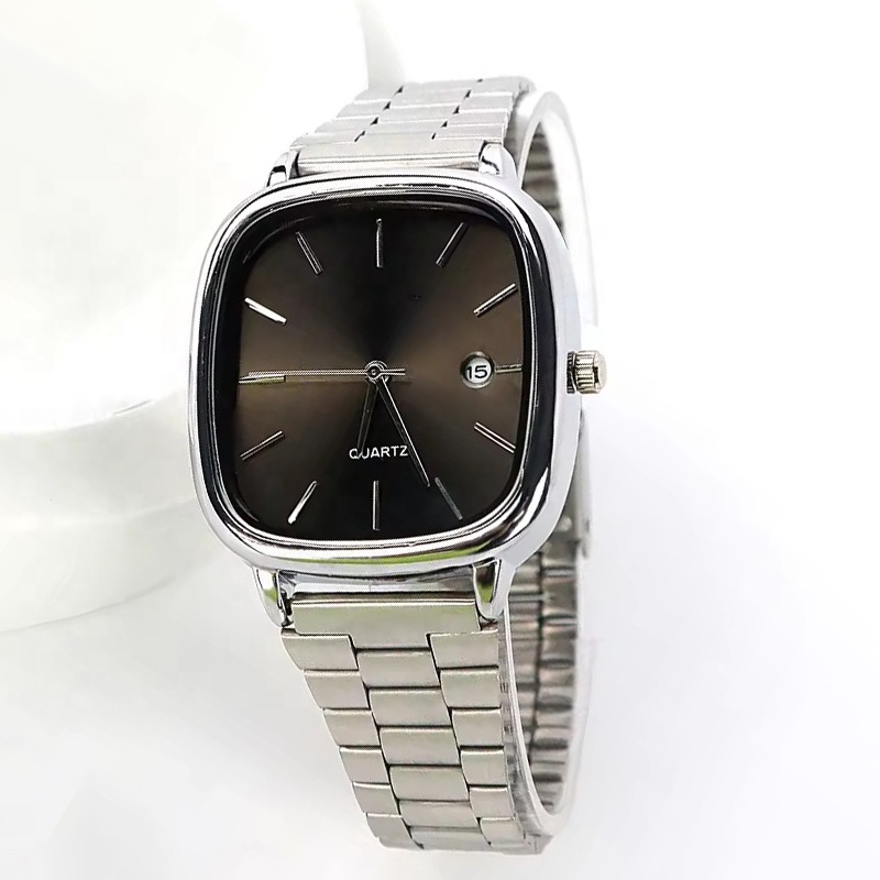 Custom Logo Retro Stainless Steel Women Men Calendar Wristwatches Quartz Movement Waterproof Watch For Men