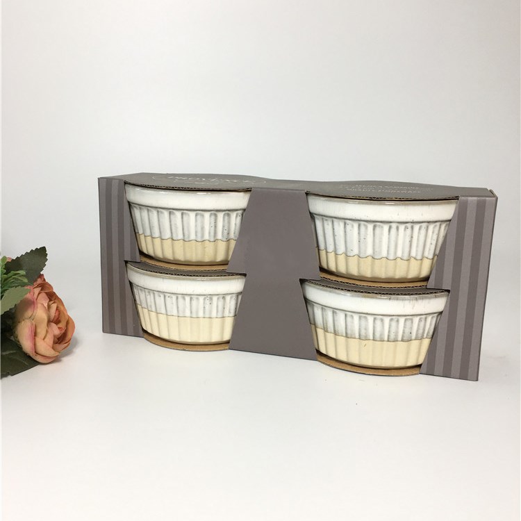 Оптовая продажа с фабрики 4 штуки Ресторан дома используется ramekin фарфоровая посуда для выпечки