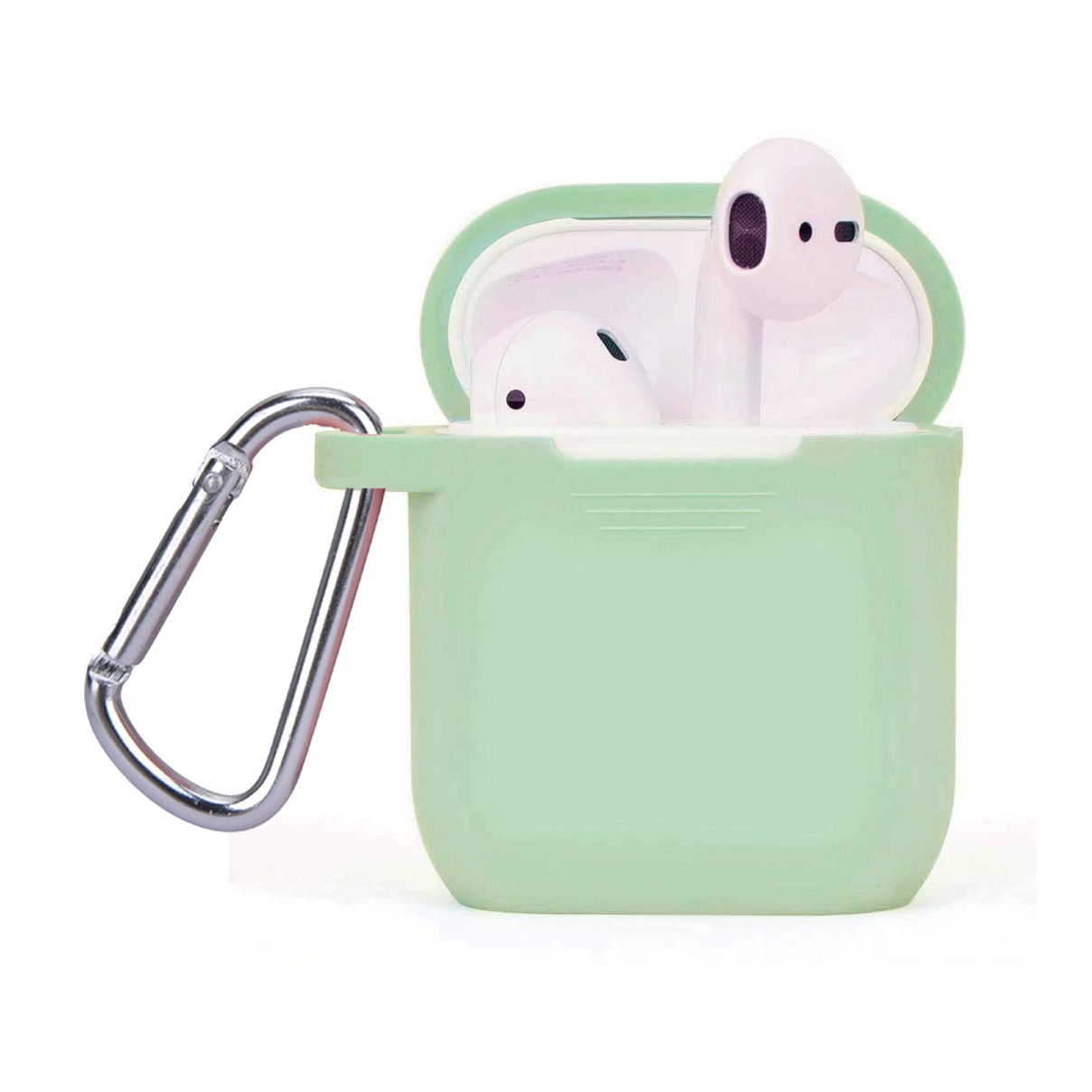 Цветной силиконовый защитный чехол для наушников Airpod 1 & 2 в классическом стиле для телефона