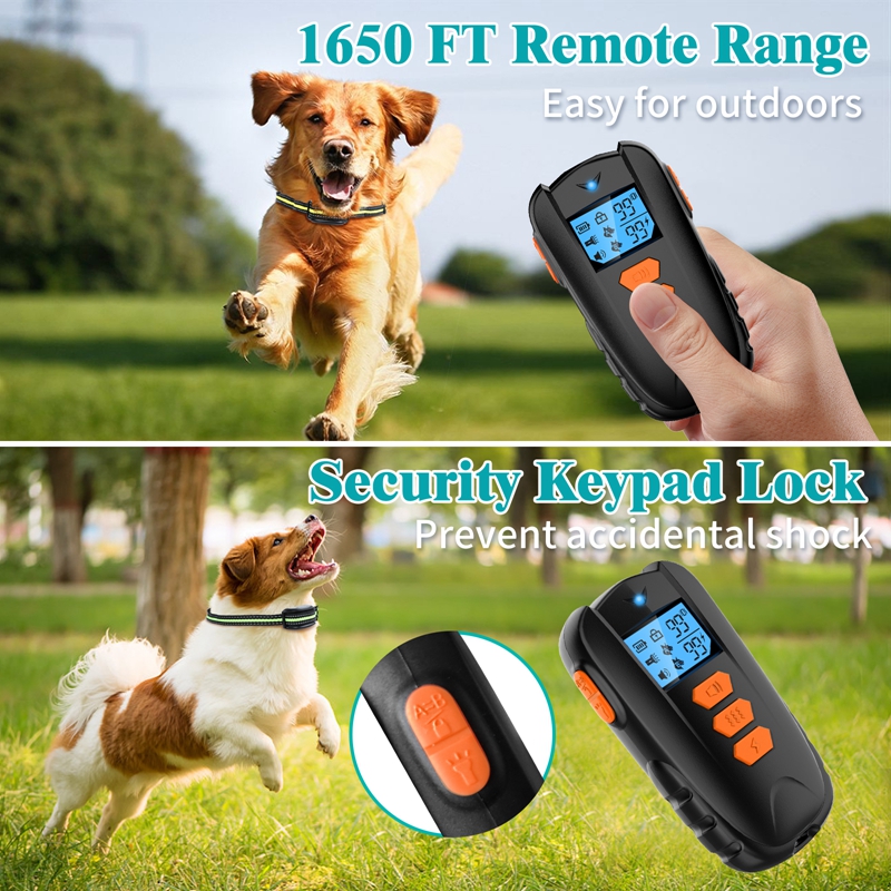 Rechargeable Dog Training Collar with Remote 3 Training Modes Beep Vibration Shock Collar for Small Medium Large Dogs