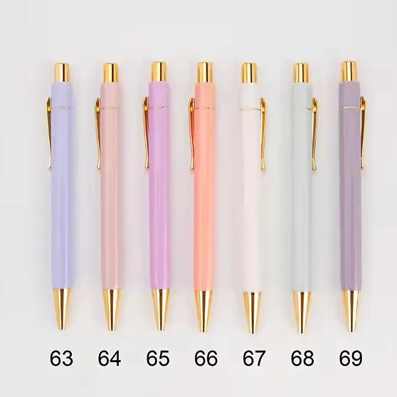 Wholesale Custom Multi Colors Morandi 0.5MM Ball Point Pen Ballpoint Pens For Office Colorful Macaron Pen Students Stationary