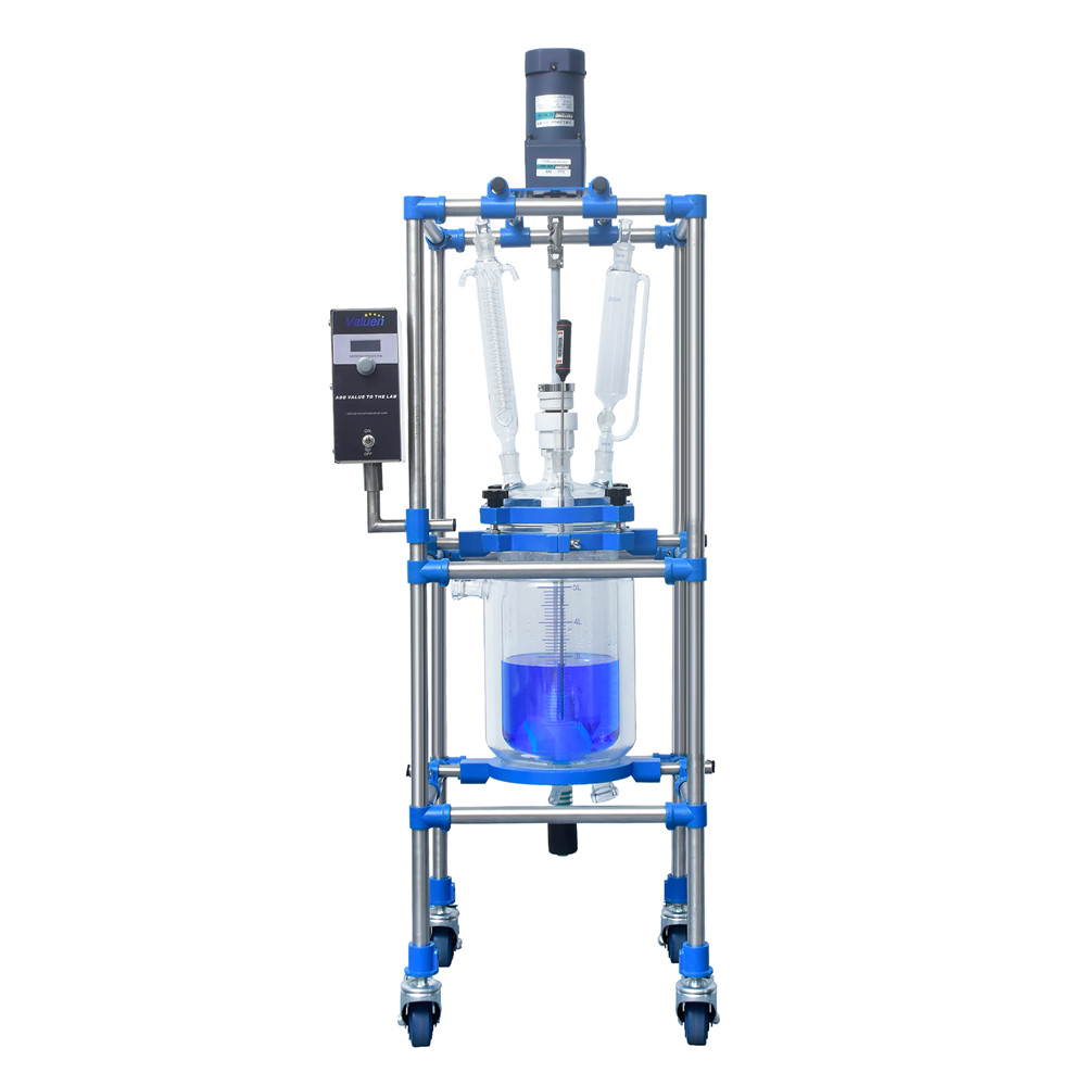 Стеклянный реактор Valuen 3L, реактор из двойного жакета, двухслойный стеклянный реакционный чайник