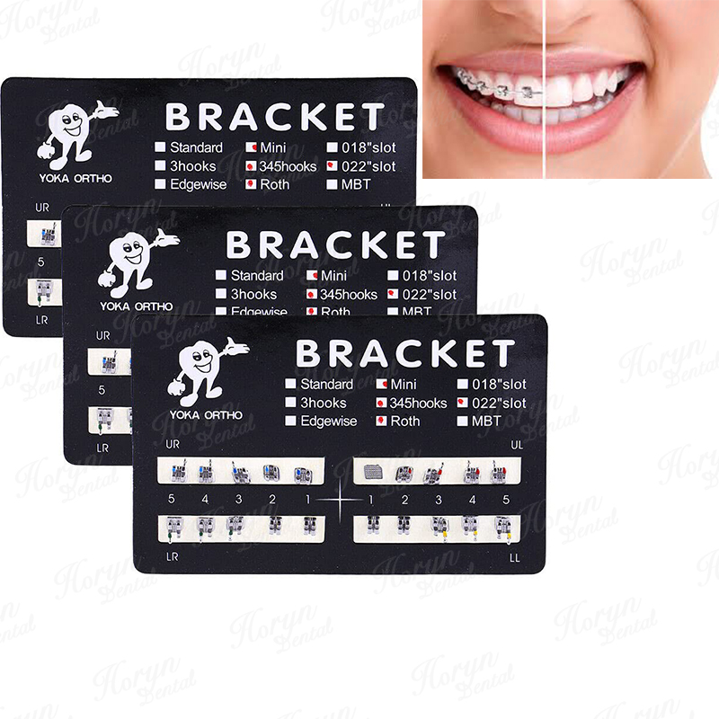 Sky Ortho Dental Mini Standard Roth 022 345 с крючками Ортодонтические металлические скобы