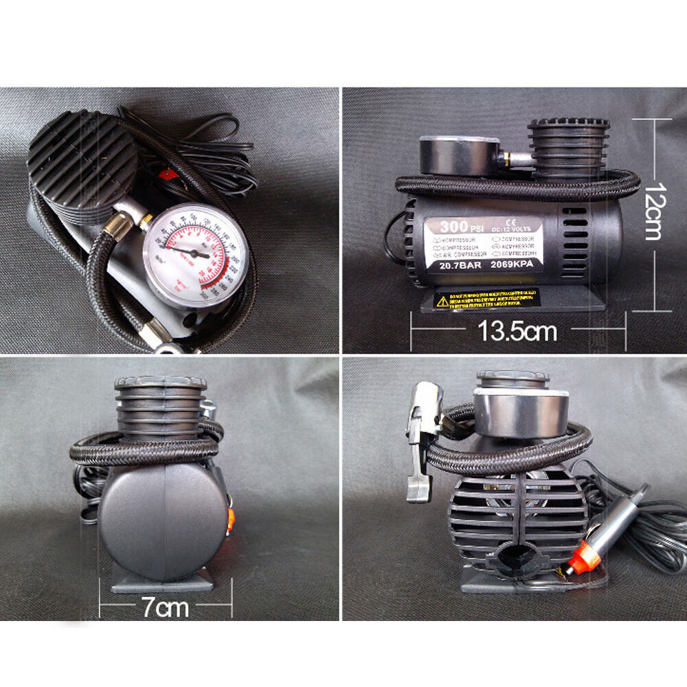 Upgrade High Quality 12V 300 PSI Bicycle Tyre Pumps Portable Auto Electric Car Bick Tire Inflator Pump Air Compressor