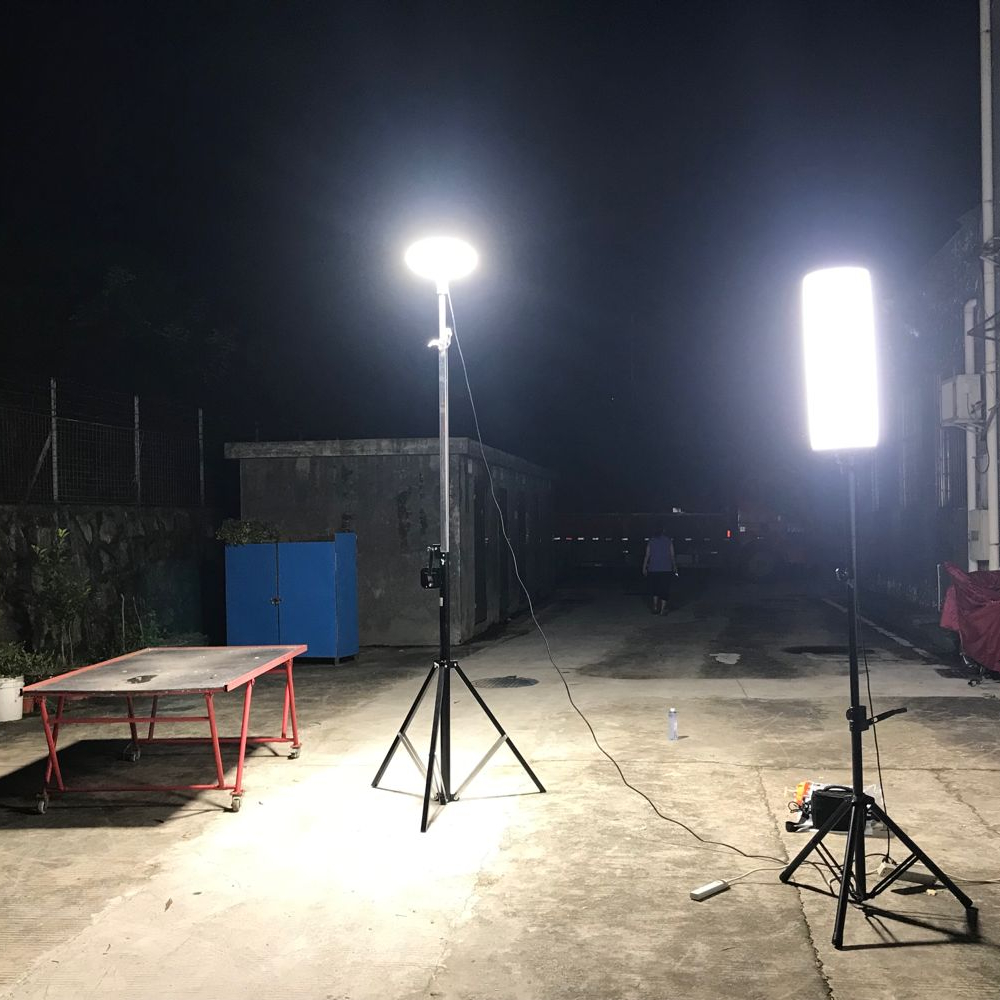 300W Heavy duty tripod LED mobile light tower for construction site outdoor use