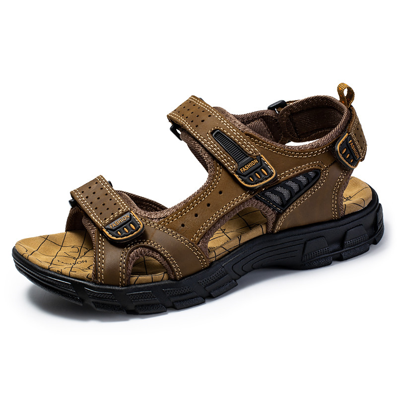 New Big Size Genuine Leather Men Sandals Classic Summer Men Shoes Beach Sandals for Man Fashion Brand Outdoor Casual Sneakers