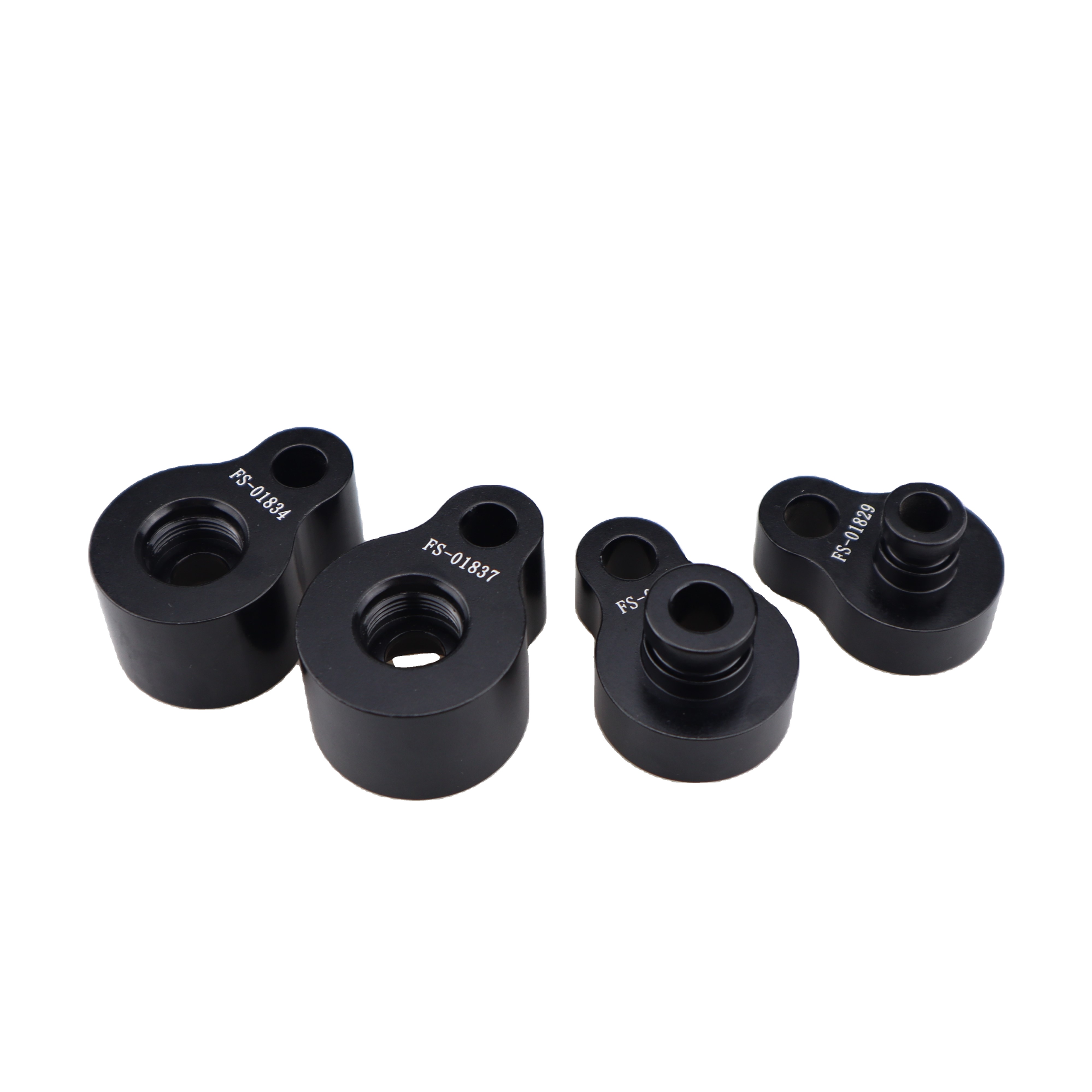 CNC Black Aluminum male and female platens metal flange bracket connector for air conditioner cooling system