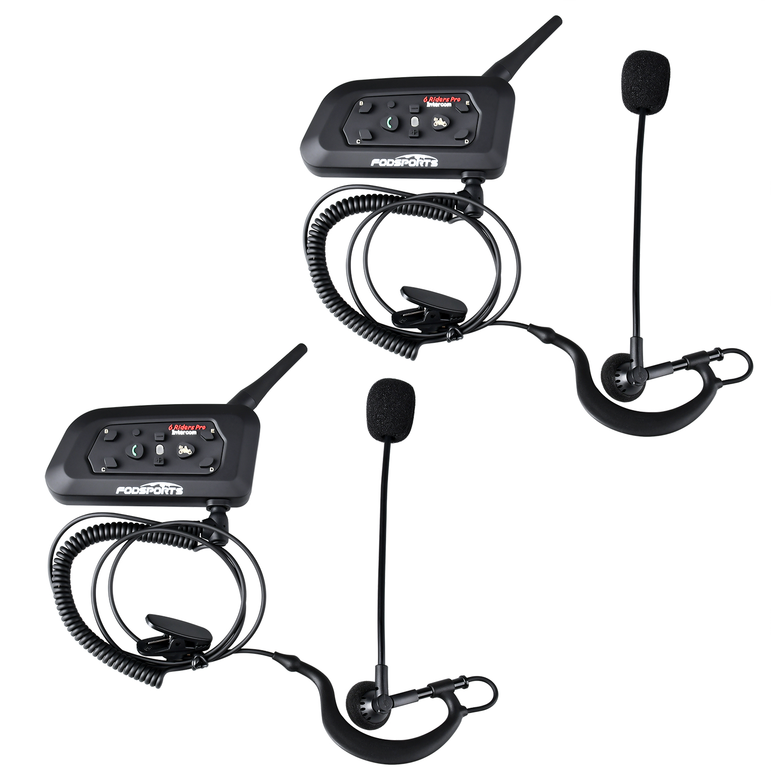 2 шт. Fodsports V6 pro 1,2 км уха повесить наушники футбольный арбитр Интерком связь непромокаемые функция