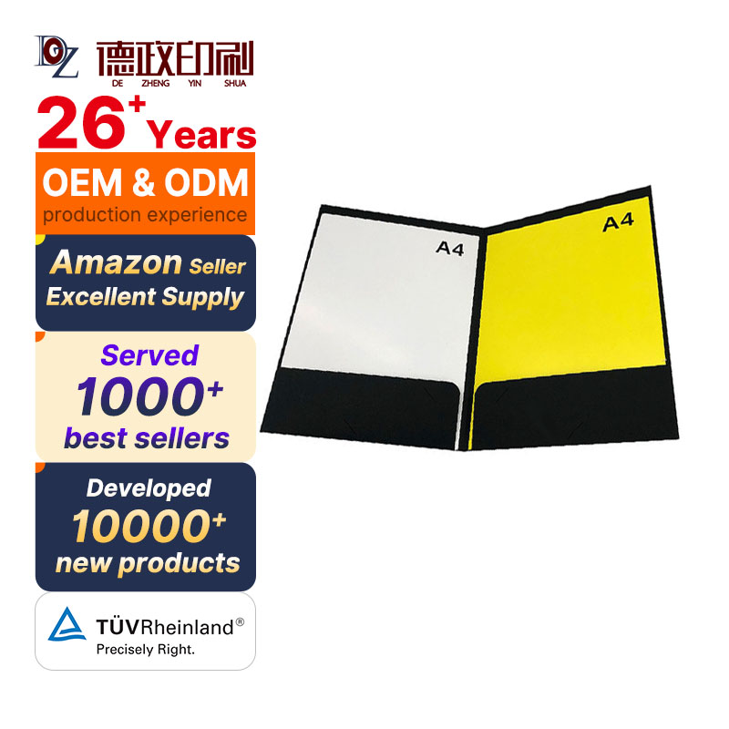 Wholesale Better Office Supplier A4 A5 Two Pocket Assorted Colors 300gsm Thick Paper Manila File Presentation Folders
