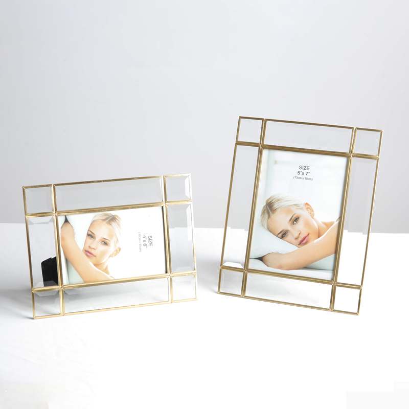 Factory price newest rectangle glass love family picture photo frame 5*7" 4*6"