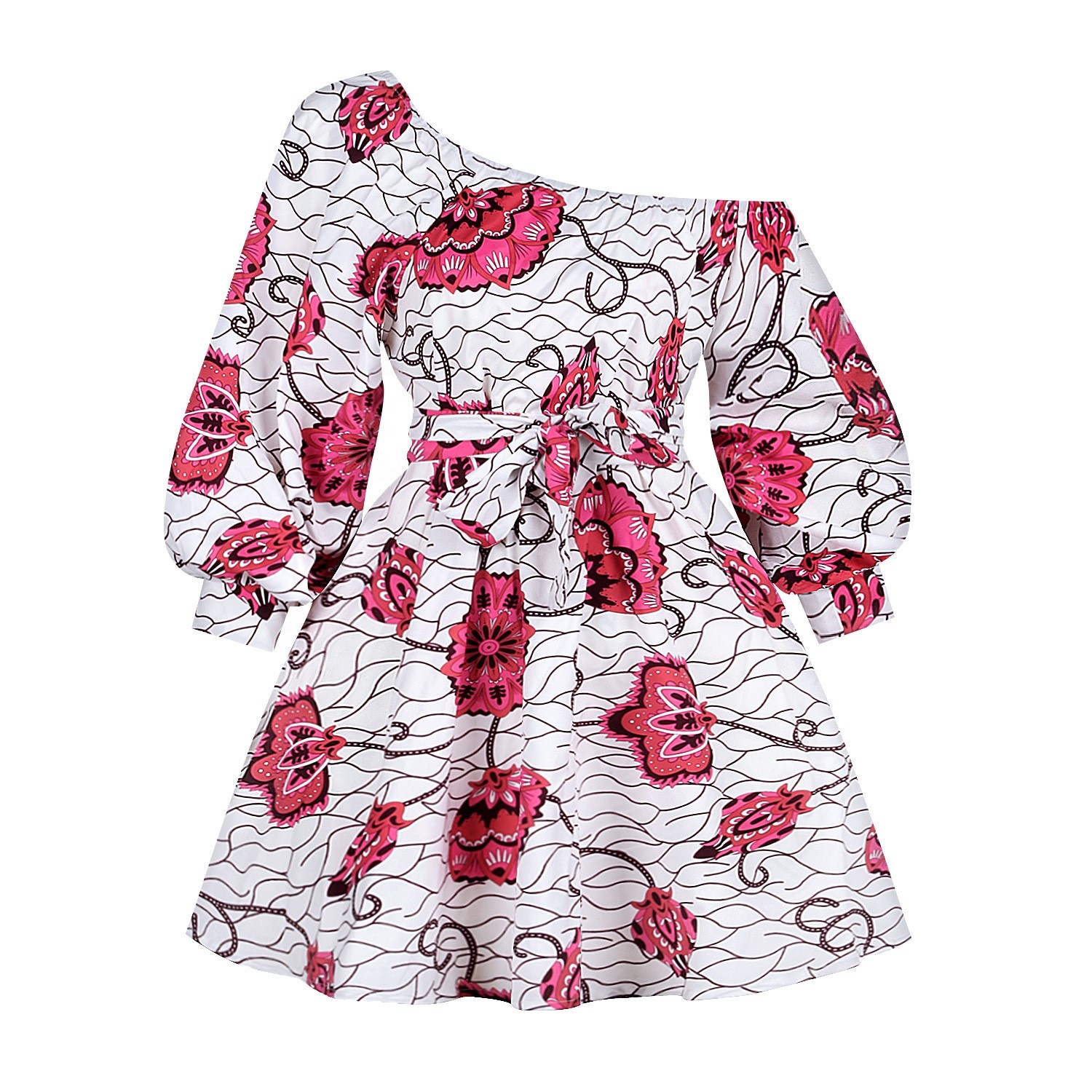 2021 Amazon Hot Sale Middle East Fashion Short Dress Designs african clothing Women casual african dresses