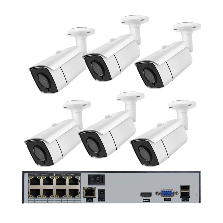 Собирается tech 4K 8MP POE Напольный полный комплект звук Провода cctv Проводная Система 6 camere снаружи