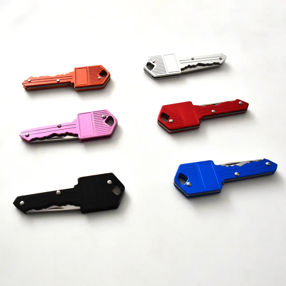 Custom Stainless Steel Keychians, Colorful Pepper Spray Mini Key Knife Folding Personal Security Keychain Self Defense Product/