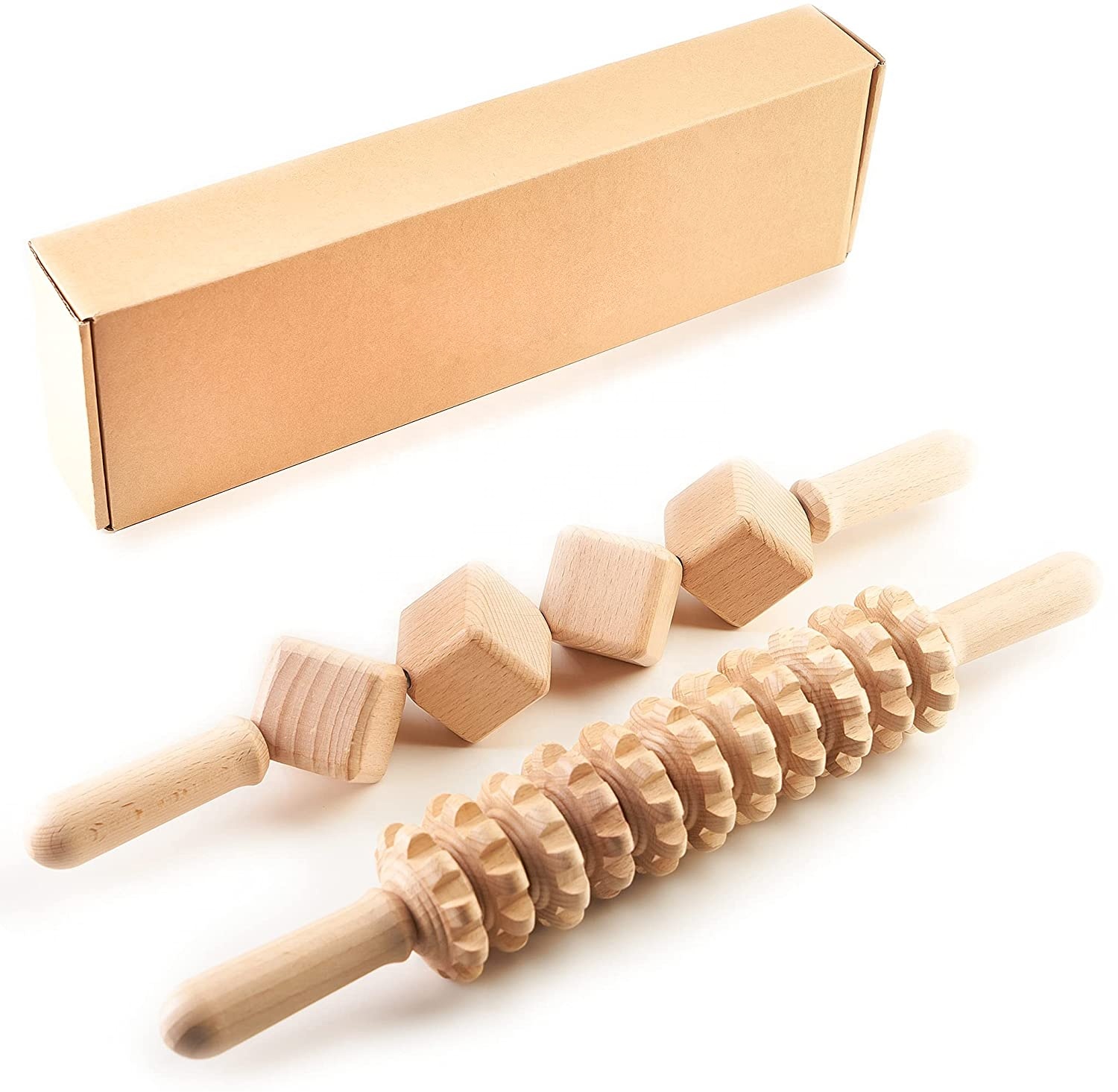 Anti Cellulite Massager Wooden Maderotherapy Roller Maderoterapia Set