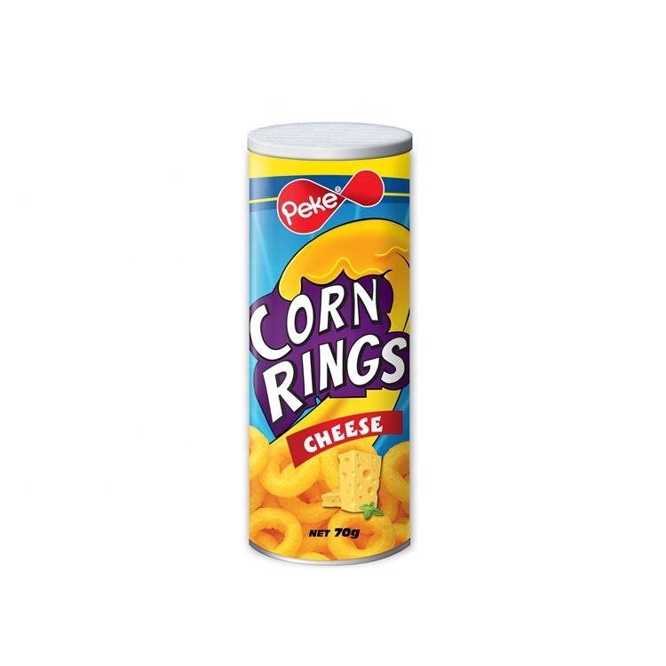 Healthy food products corn ring potato chips Corn snack
