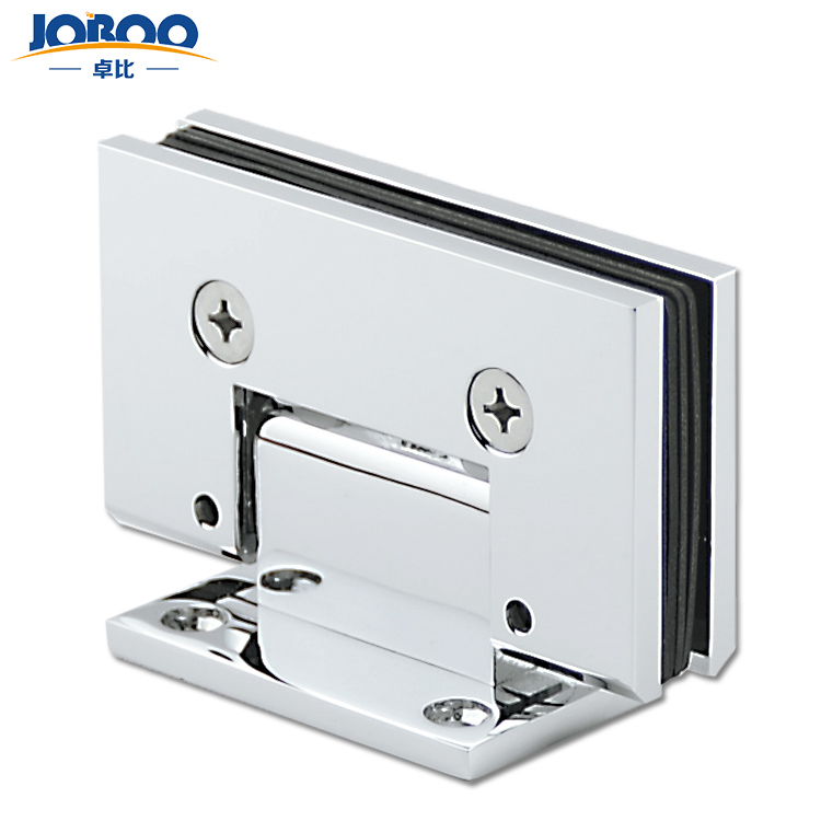 Joboo ZB624 хромированный однотонный Латунный настенный кронштейн большого размера квадратная серия Регулируемый дверной шарнир для душевой комнаты с короткой задней пластиной