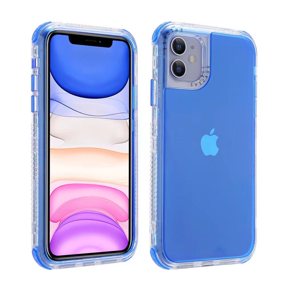 Для Iphone 11 неоновый чехол, изготовленный на заказ логотип ударопрочный ТПУ флуоресцентный неоновый чехол для телефона для Iphone 11