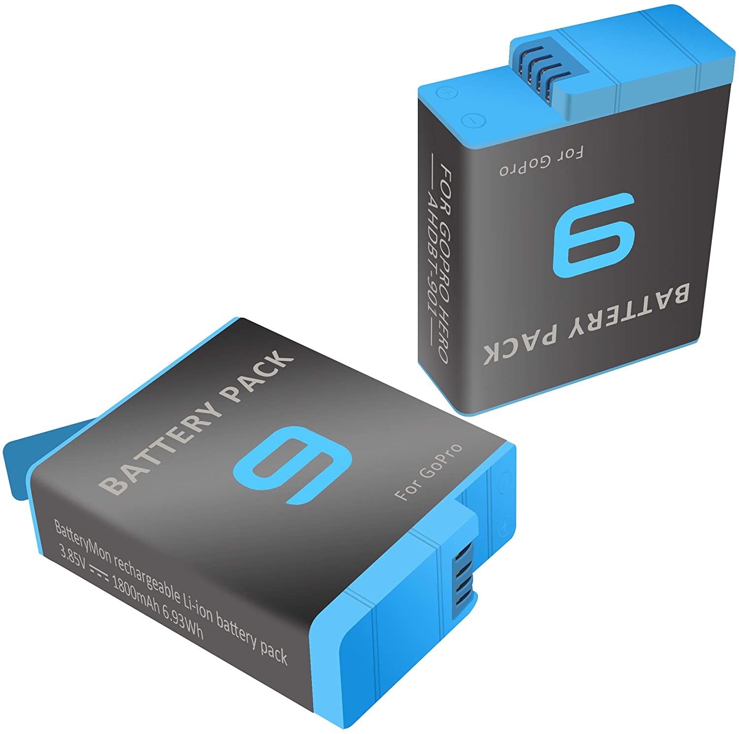 Digital Battery Rechargeable Batteries Action Camera Battery for GoPro Hero 3 4 5 6 7 8 9 10 Black Official GoPro Accessory