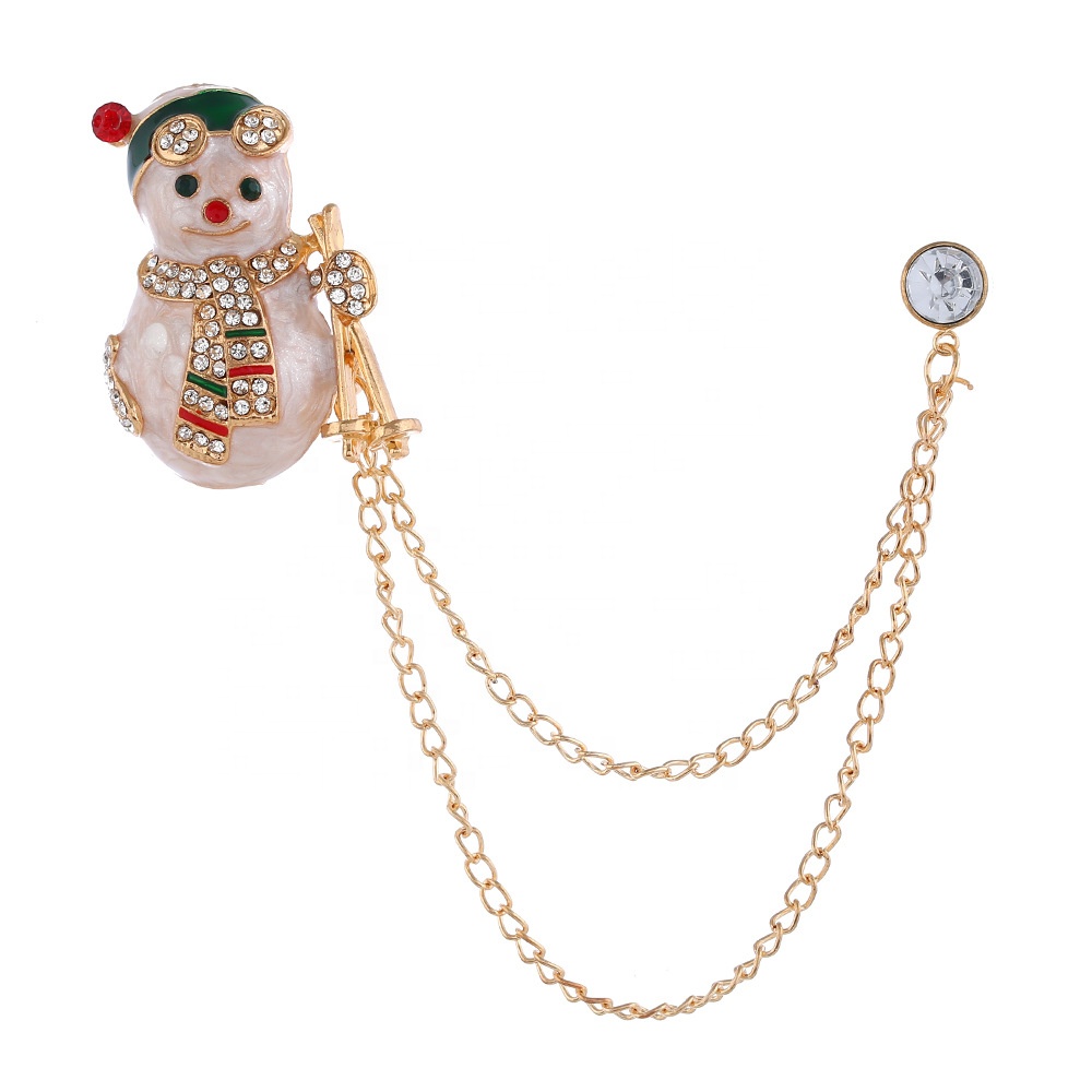 New design enamel Snowman Santa Claus bell socks tree Christmas Brooch Pin Christmas holiday gift