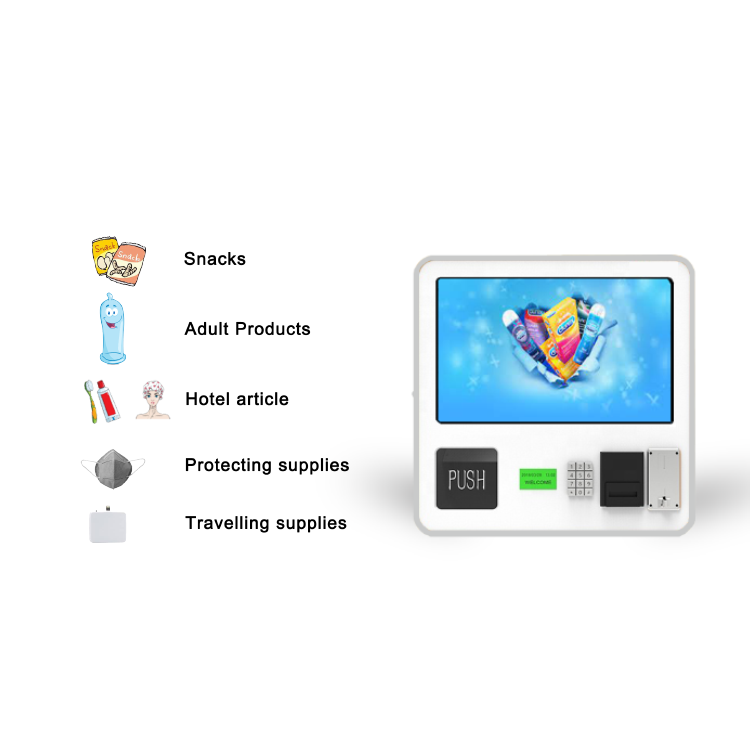 Six tiger vending machine coffee vending machine smart vending with 18.5 inches touch screen