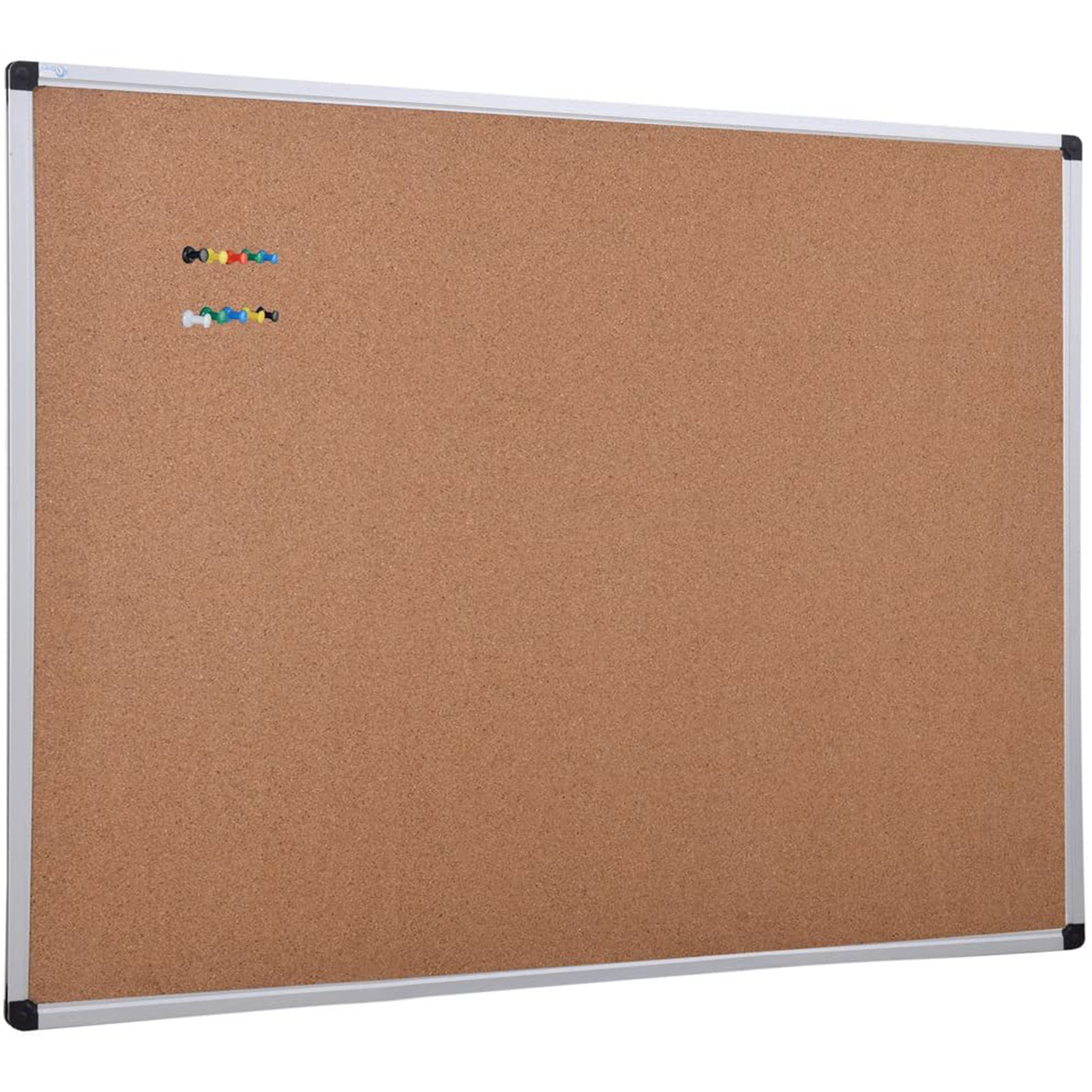 Пробковая доска 36x24, пробковая доска для объявлений, пробковая доска с алюминиевой рамкой и контактами для отображения