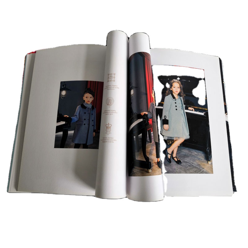 Saddle stitched customized booklet catalog colour brochure printing